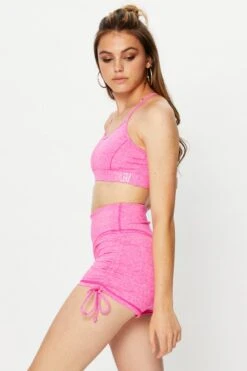 Pink Active Cross Back Sports Bra -Midi Dresses Style aw crop top pink active cross back sports bra 32967529005249