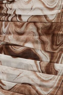 Abstract Print Midi Dress Corset Strapless Bandeau Mesh -Midi Dresses Style bodycon dress black midi dress corset strapless bandeau mesh 33146722779329