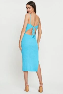 Blue Knit Dress Bodycon -Midi Dresses Style bodycon dress blue knit dress bodycon 32965560729793