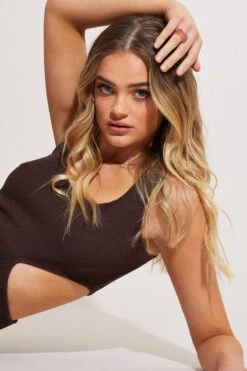 Brown Knit Dress Midi -Midi Dresses Style bodycon dress brown knit dress midi 32965532647617