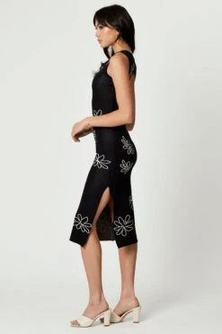 Check Knit Dress -Midi Dresses Style bodycon dress check knit dress 33006805745857