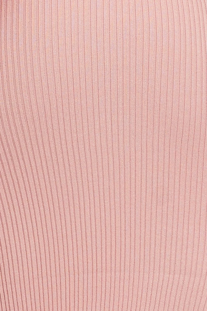 Pink Knit Dress Evening Midi 8 Pink Knit Dress Evening Midi - Image 6