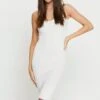 White Midi Dress Knit