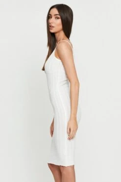 White Midi Dress Knit -Midi Dresses Style bodycon dress white midi dress knit 32965210439873