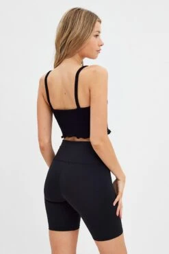 Black Crop Singlet Top Round Neck 12 Black Crop Singlet Top Round Neck -Midi Dresses Style bs1944 84jb black 5