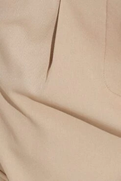 Beige Wide Leg Pants High Rise Cargo Tailored -Midi Dresses Style bt0056x 34cb beige 7