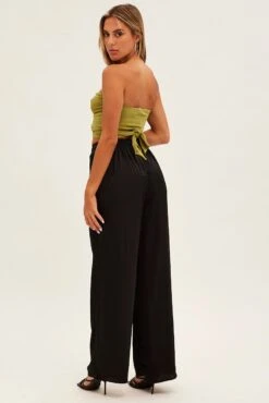 Black Full Length Fluid Pant -Midi Dresses Style bt1480 47nb black 5