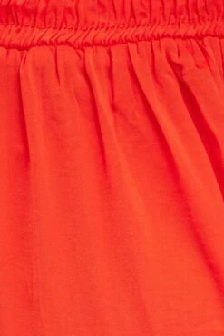 Orange Full Length Fluid Pant -Midi Dresses Style bt1480 47nb orange 6