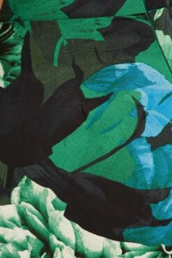 Abstract Print Wide Leg Pants High Rise Front Split -Midi Dresses Style bt2275d 81p abstract p 6