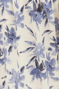 Blue Floral Pant Wide Leg Floral Print -Midi Dresses Style bt2320f 38mb floral 6