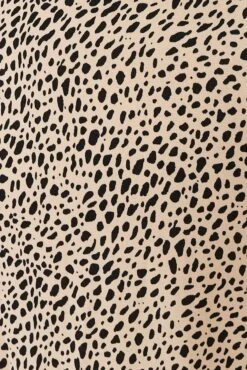 Beige Animal Print Wide Leg Pants High Rise -Midi Dresses Style bt2335c 34pb animal pri 6