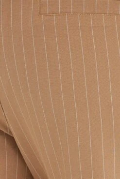 Blue Stripe Wide Leg Pants High Rise Pleated -Midi Dresses Style bt2542ax 34pb stripe 6