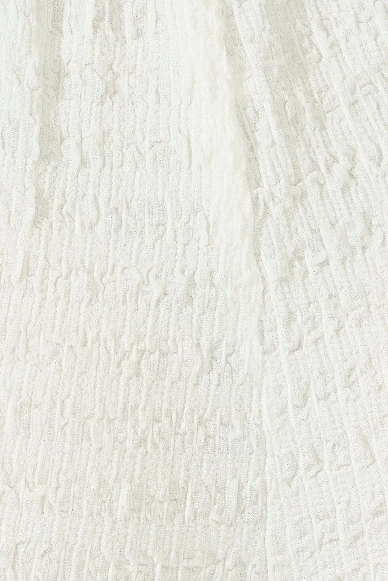 White Flare Leg Pants Textured Jersey 8 White Flare Leg Pants Textured Jersey - Image 6