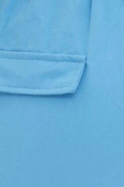 Blue Cargo Pant Wide Leg Elastic Waist Cotton Twill -Midi Dresses Style bt9249 81mb ocean 6