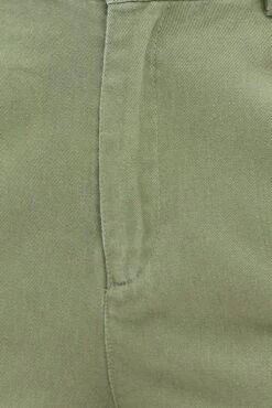 Green Wide Leg Pants Cargo Pockets -Midi Dresses Style bt9334 34mb olive 6