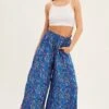 Blue Boho Wide Leg Pants High Rise -Midi Dresses Style btw2320d 38pb boho 1