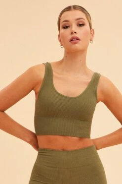 Green Nico Seamless Crop Top -Midi Dresses Style cami green nico seamless crop top 33136496312513