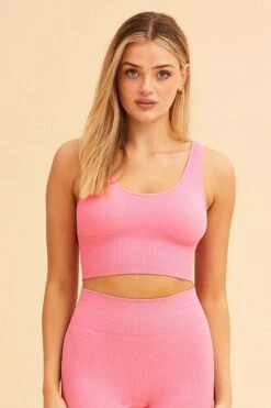 Pink Nico Seamless Crop Top 10 Pink Nico Seamless Crop Top -Midi Dresses Style cami pink nico seamless crop top 33006703804609