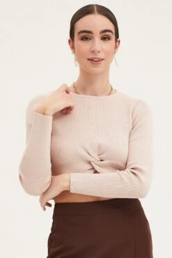 Beige Knit Top Long Sleeve Crop 10 Beige Knit Top Long Sleeve Crop -Midi Dresses Style crop knitted camel knit top long sleeve crop 32966433505473