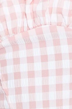 Check Crop Top Off Shoulder Short Sleeve -Midi Dresses Style crop top check crop top off shoulder short sleeve 32967017791681