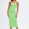 Green Ribbed Bodycon Midi Dress 1 Green Ribbed Bodycon Midi Dress -Midi Dresses Style dd12800 f green 1