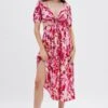 Red Floral Cutout Midi Dress 1 Red Floral Cutout Midi Dress -Midi Dresses Style dd12963a f3 floral 1