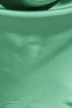 Green Midi Dress Satin Cutout -Midi Dresses Style dd13264 f3 green 6