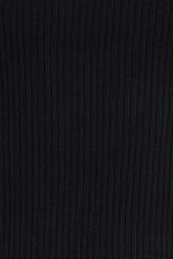 Black Knit Dress Short Sleeve Bodycon Midi -Midi Dresses Style dd1461 40r black 6