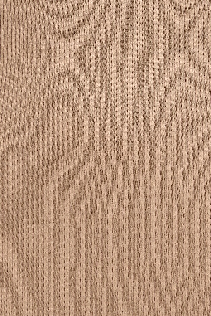 Beige Knit Dress Short Sleeve Bodycon Midi 8 Beige Knit Dress Short Sleeve Bodycon Midi - Image 6