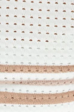 Beige Stripe Knit Dress Sleeveless Crochet 13 Beige Stripe Knit Dress Sleeveless Crochet -Midi Dresses Style dd1679 40rb stripe 6