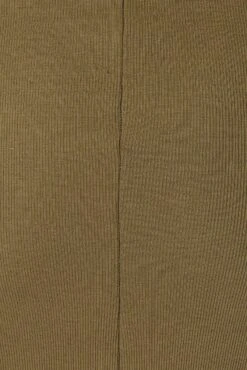 Green Midi Dress Sleeveless Bodycon Rib -Midi Dresses Style dd1682a 84rb khaki 6