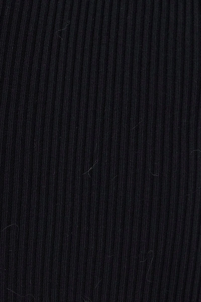 Black Knit Dress Sweetheart Neck Long Sleeve Midi 8 Black Knit Dress Sweetheart Neck Long Sleeve Midi - Image 6