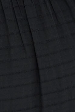 Black Midi Dress Short Sleeve Ruched Bust -Midi Dresses Style dd2244h 81r black 6