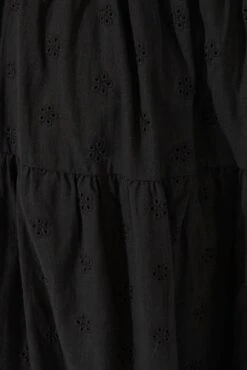 Black Midi Dress Sleeveless Eyelet -Midi Dresses Style dd2551 34pb black 6