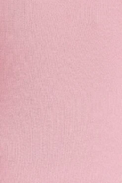 Pink Knit Dress Midi Sleeveless Contrast Binding -Midi Dresses Style dd2755 40pb pink 6