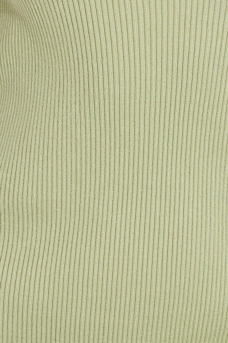 Green Knit Dress Midi Contrast Bind 8 Green Knit Dress Midi Contrast Bind - Image 6