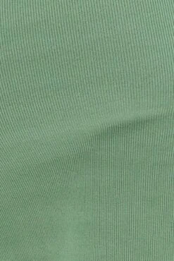 Green Knit Dress Sleeveless Midi Contrast Bind 13 Green Knit Dress Sleeveless Midi Contrast Bind -Midi Dresses Style dd2835 40pb sage 6