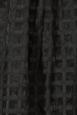 Black Midi Dress Puff Sleeve V-Neck -Midi Dresses Style dd2943 34pb black 6