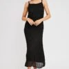 Black Knit Dress Sleeveless Maxi Crochet -Midi Dresses Style dd3044 41pb black 1