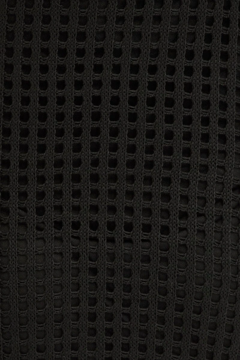 Black Knit Dress Sleeveless Maxi Crochet 8 Black Knit Dress Sleeveless Maxi Crochet - Image 6