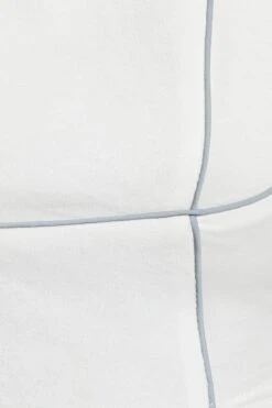 White Reflective Piping Crop Top -Midi Dresses Style designer jersey top white reflective piping crop top 32980899496129