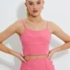 Pink Designer Panel Detail Crop Top 2 Pink Designer Panel Detail Crop Top -Midi Dresses Style designer woven top pink designer panel detail crop top 32965598576833