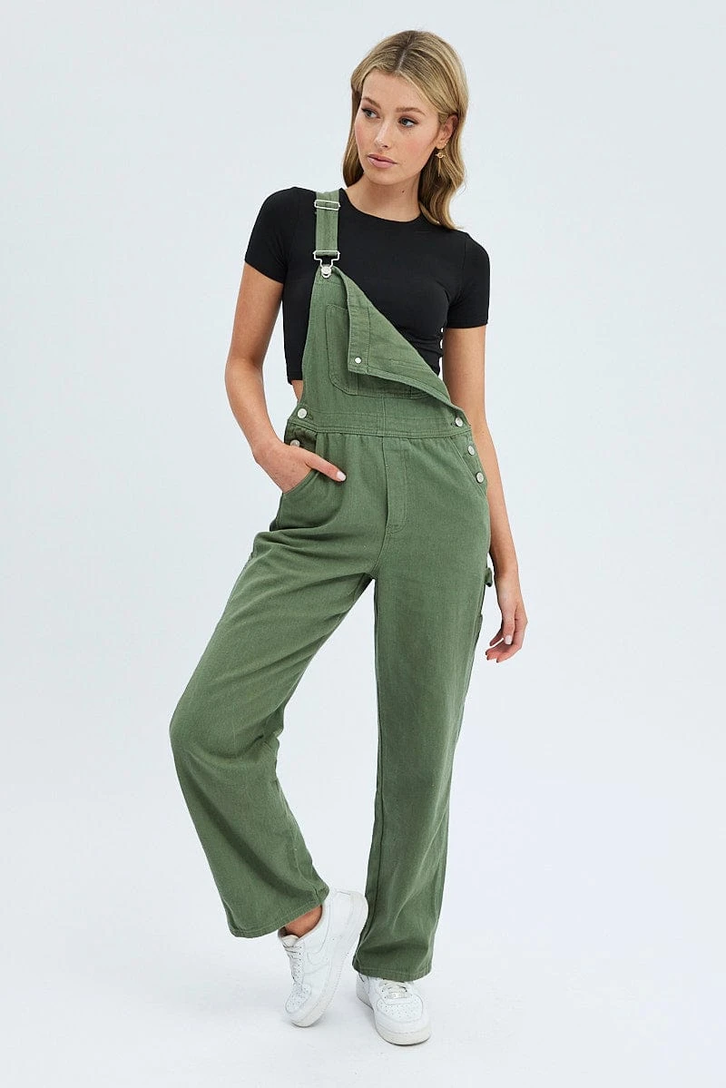 Green Denim Overall 3 Green Denim Overall