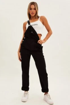 Black Denim Overall