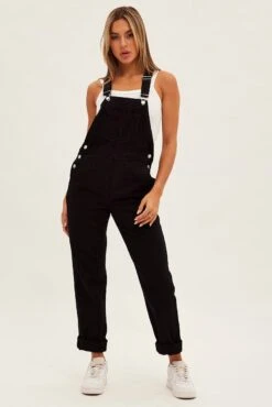 Black Denim Overall 10 Black Denim Overall -Midi Dresses Style dl8668e 33jb black 3
