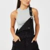 Black Short Overalls Ripped 2 Black Short Overalls Ripped -Midi Dresses Style ds1720a 84rb wash black 1