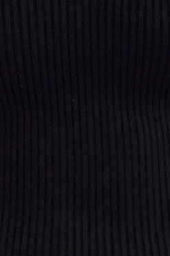 Black Midi Dress Long Sleeve Sweetheart Contrast Bind -Midi Dresses Style ed0165 38cb black 6