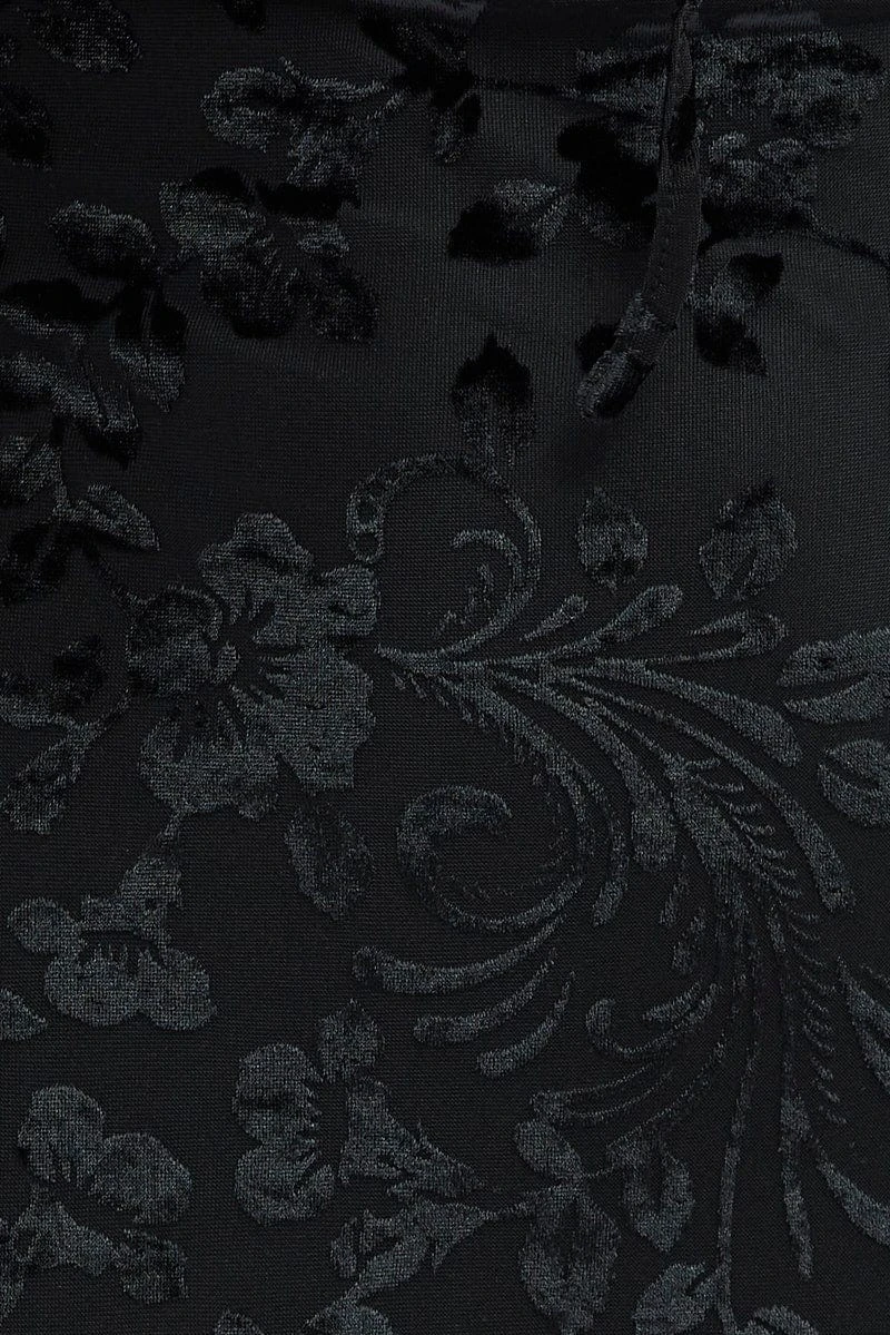 Black Midi Dress Long Sleeve Bodycon Mesh 8 Black Midi Dress Long Sleeve Bodycon Mesh - Image 6