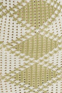 Green Check Knit Dress Midi -Midi Dresses Style ed3136 40pb check 6