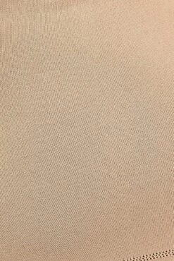 Beige Knit Dress Sleeveless V Neck Midi Mixed Crochet -Midi Dresses Style edc5008 40cb natural 6